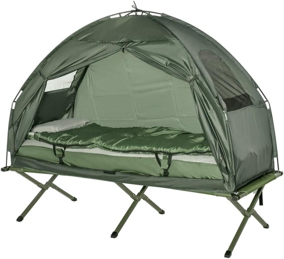 ACTEA Tent Cot Folding Camping Cot Tent for 1 Person - Benebomo