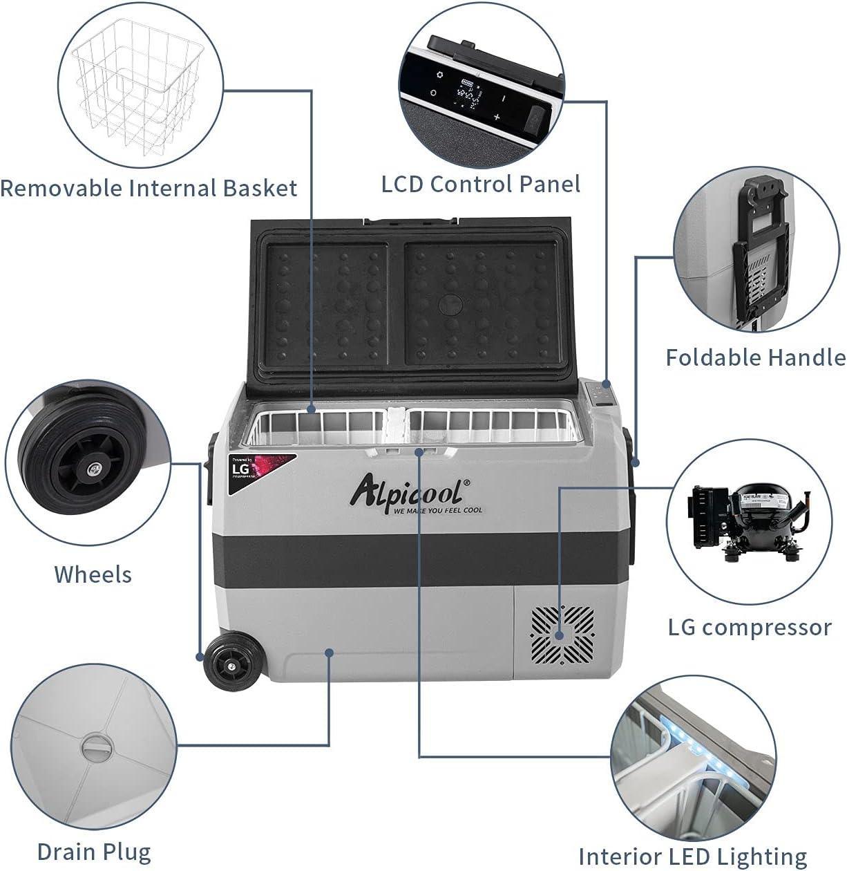 Alpicool Dual Temperature Portable Freezer Solar Cooler - Benebomo