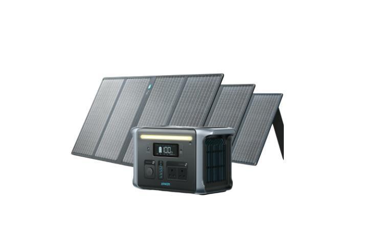 Anker 757 Solar Generator 1229Wh with three 100W Solar Panels - Benebomo