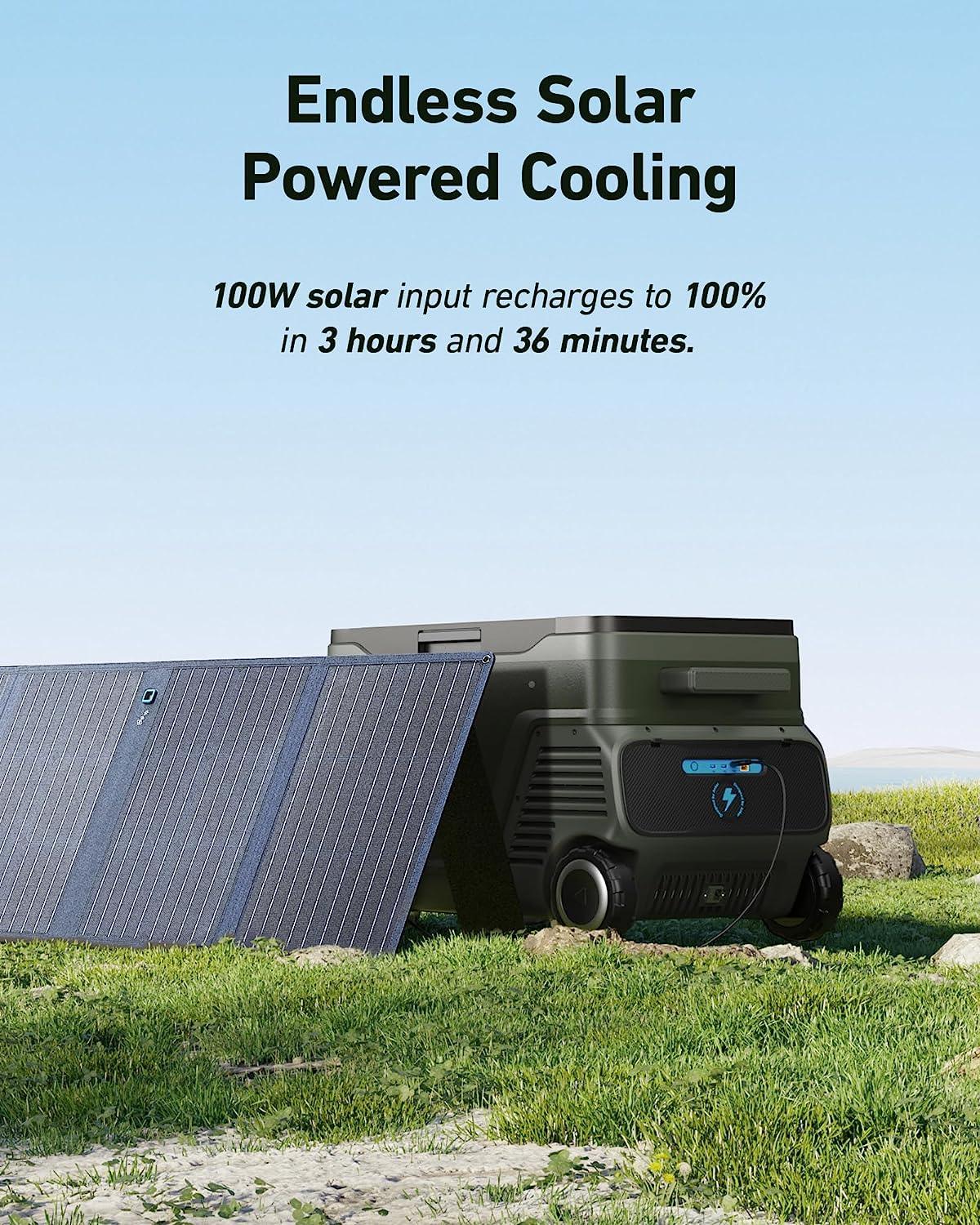 Anker EverFrost Solar Cooler Portable Refrigerator for Camping with Wheels - Benebomo