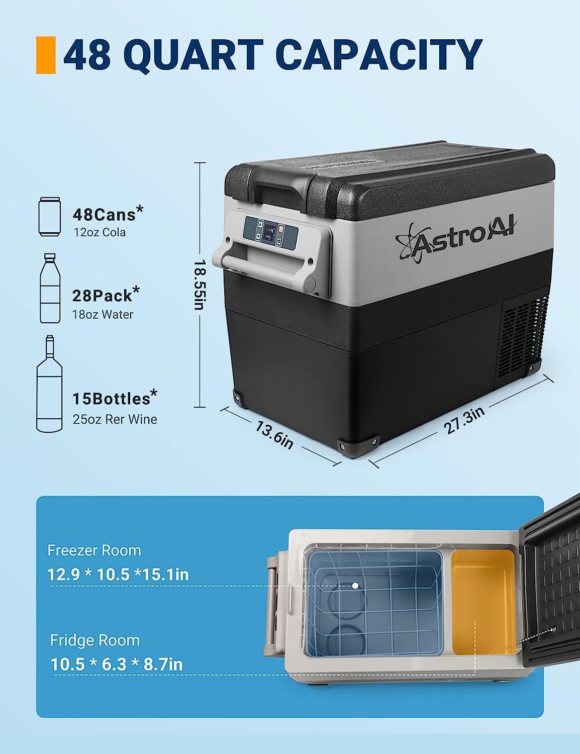 AstroAI Solar Freezer 12 Volt Portable Cooler for Outdoor - Benebomo