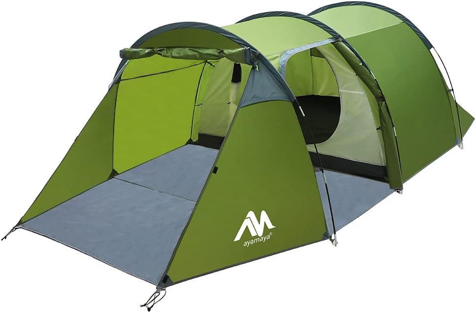 Ayamaya Tunnel Tent for 3 - 4 Person Waterproof Motorcycle Tent 2 Room - Benebomo