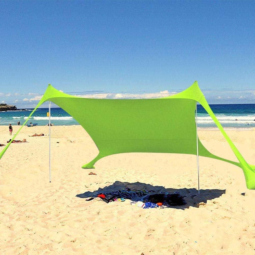 Beach Sun Shade for 4 to 5 Persons Green Color - Benebomo