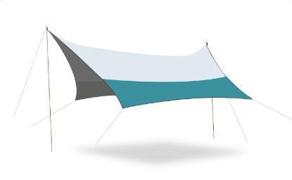 Blue Hexagonal Sun Shade Canopy Waterproof Oxford for Outdoor - Benebomo