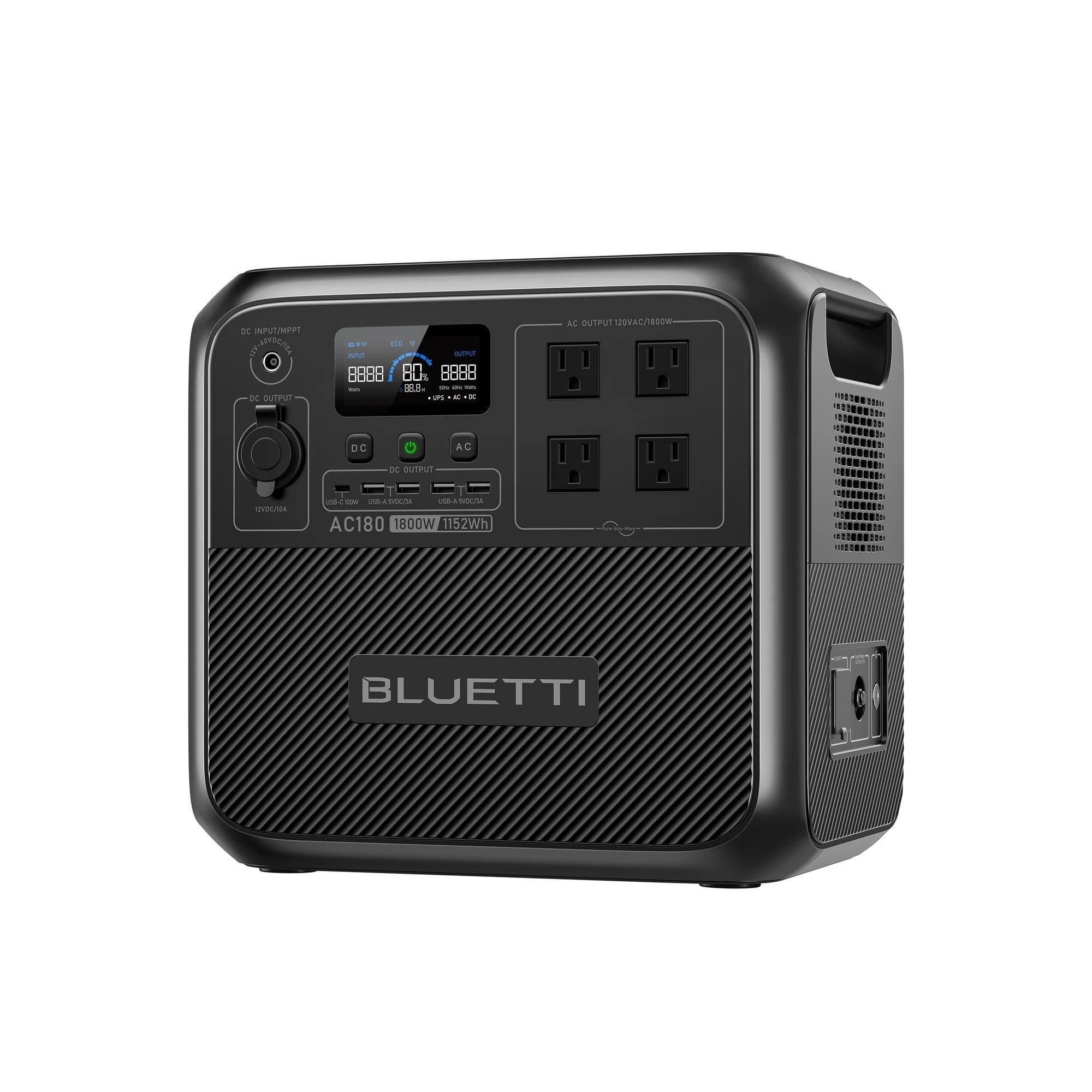 BLUETTI AC180 Solar Portable Power Station 1152Wh - Benebomo