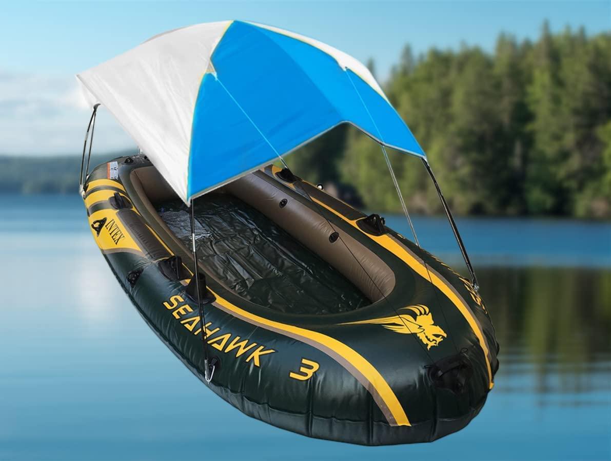 Boat Sun Shade for 4 to 5 Persons Waterproof Blue - Benebomo