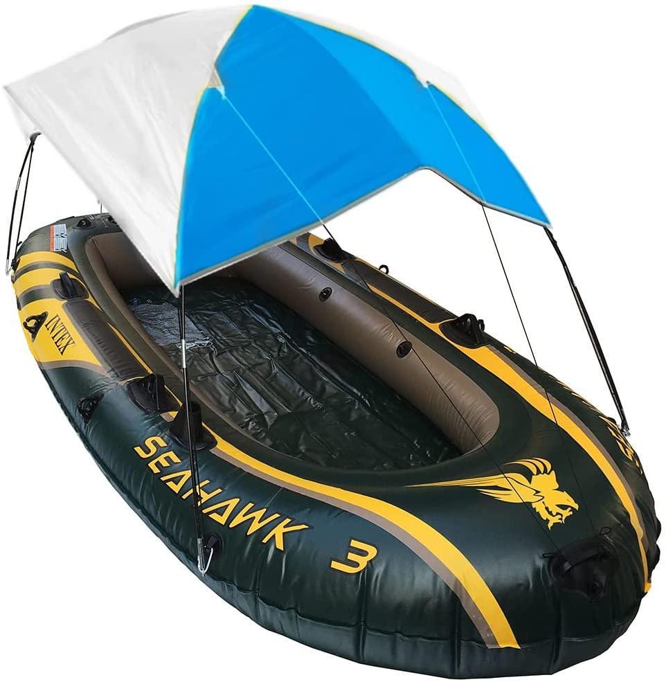 Boat Sun Shade for 4 to 5 Persons Waterproof Blue - Benebomo