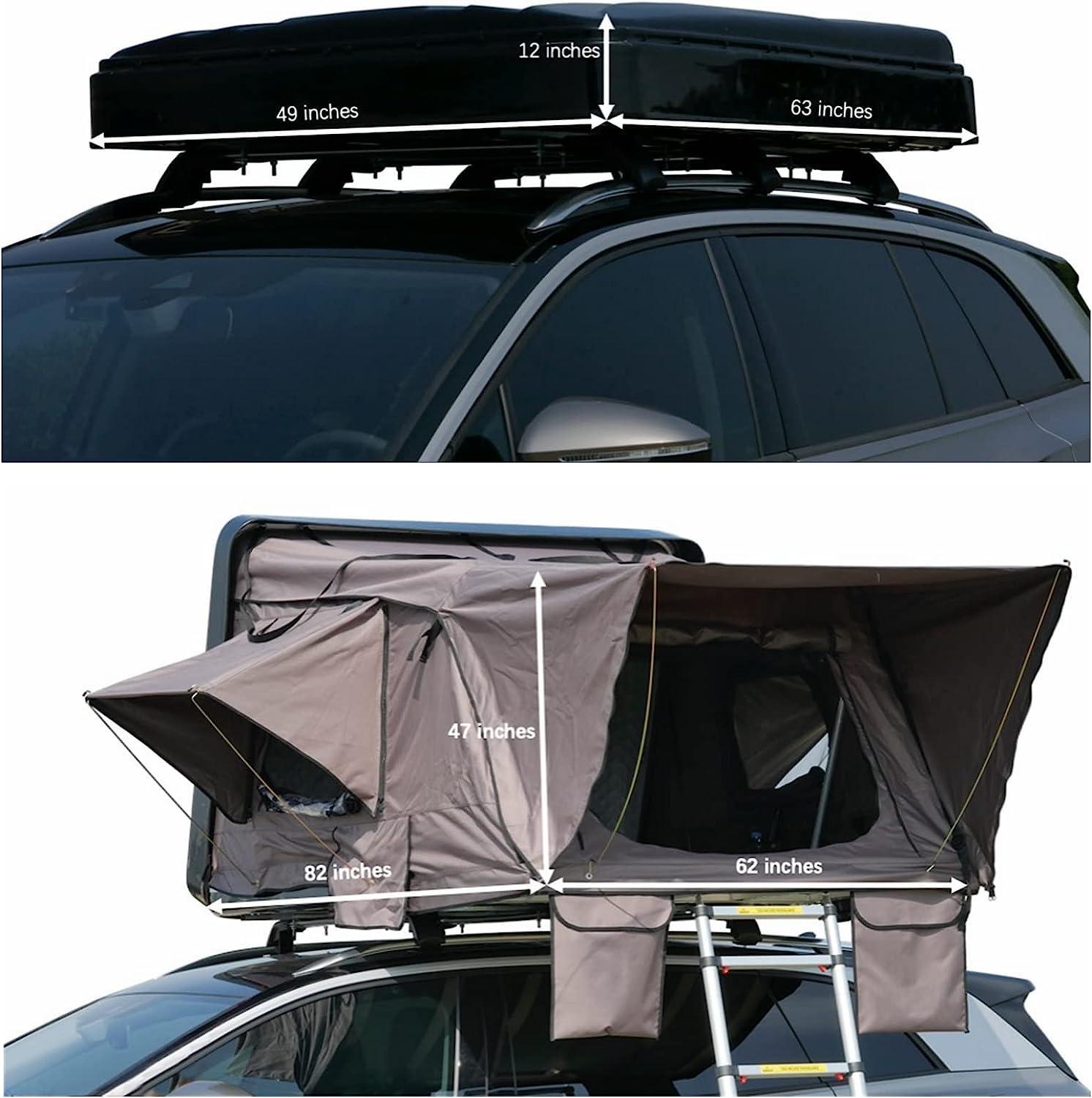 Campoint Hard Shell Roof Tent for 4 People Pop Up Truck Tent Waterproof - Benebomo