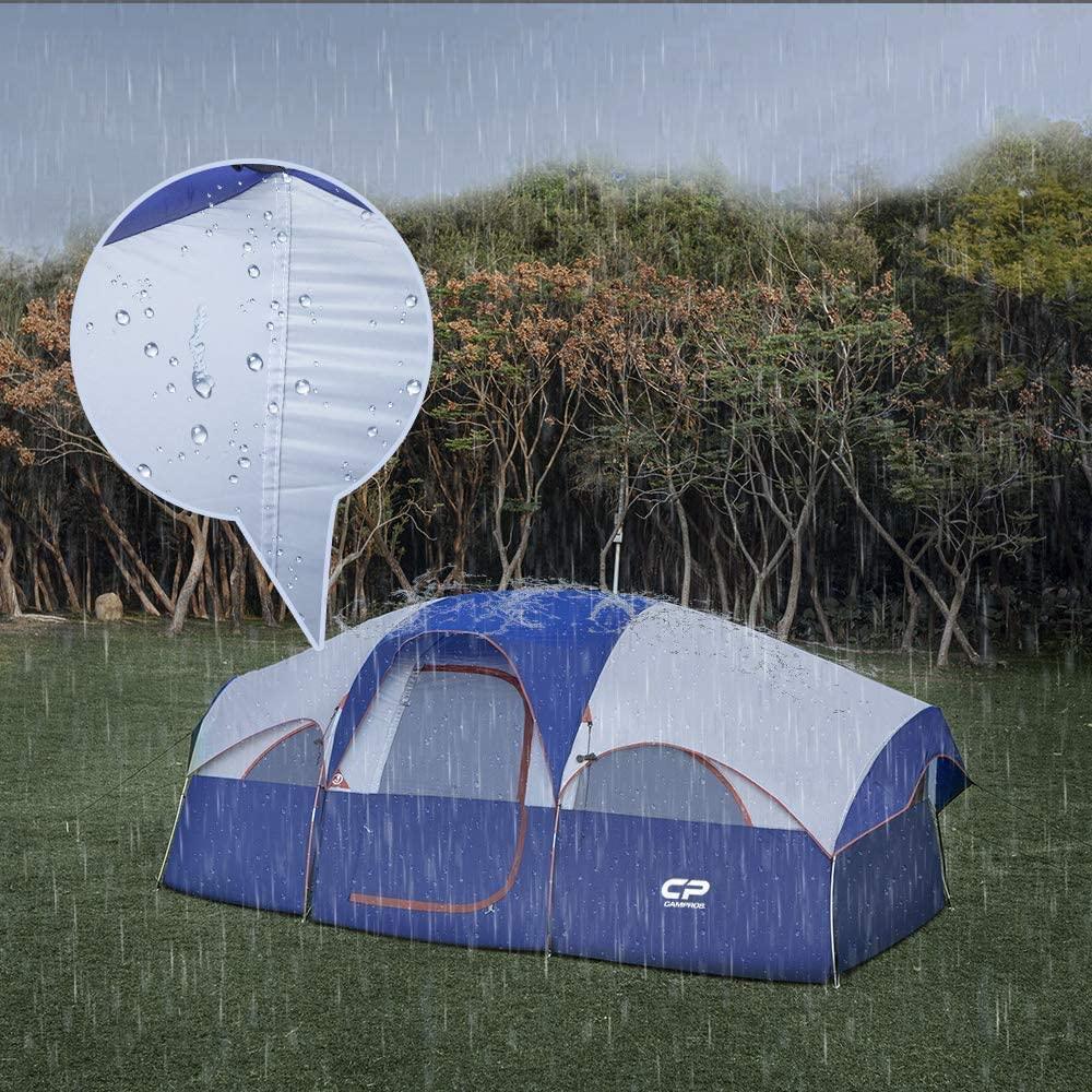 CAMPROS Cabin Tent for 8 Person for Camping Waterproof - Benebomo