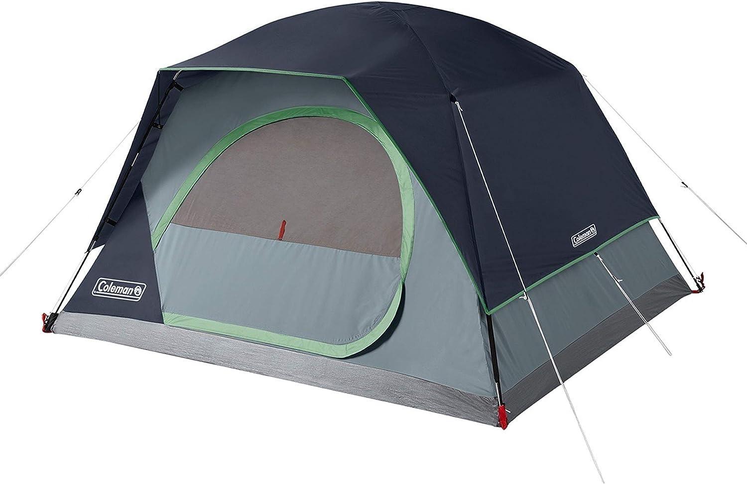 Coleman Dome Tent for 4 Person Blue Camping Tent 4 Season - Benebomo