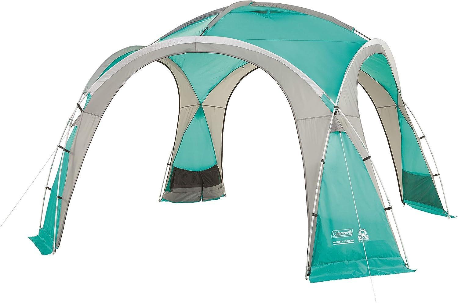 Coleman Gazebo Tent for 6 - 8 People Blue Polyester Event Dome Shelter - Benebomo