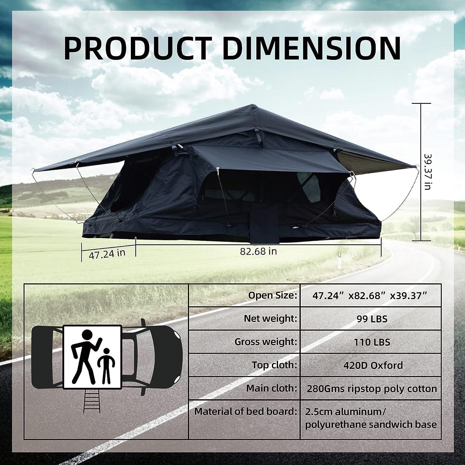 Dithoko Roof Tent for Camping Waterproof Truck Tent for 2 People - Benebomo