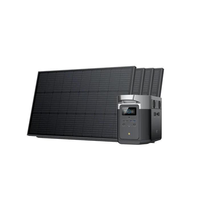 EcoFlow Solar Generator DELTA Max 2000 with 100W Rigid Solar Panel - Benebomo