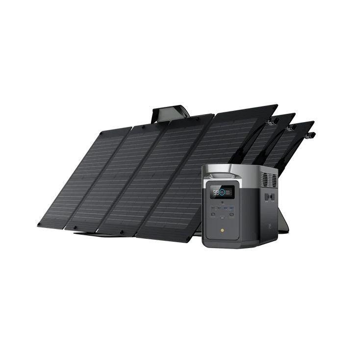 EcoFlow Solar Generator DELTA Max 2000 with 110W Portable Solar Panel - Benebomo