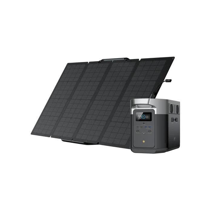 EcoFlow Solar Generator DELTA Max 2000 with 160W Portable Solar Panel - Benebomo