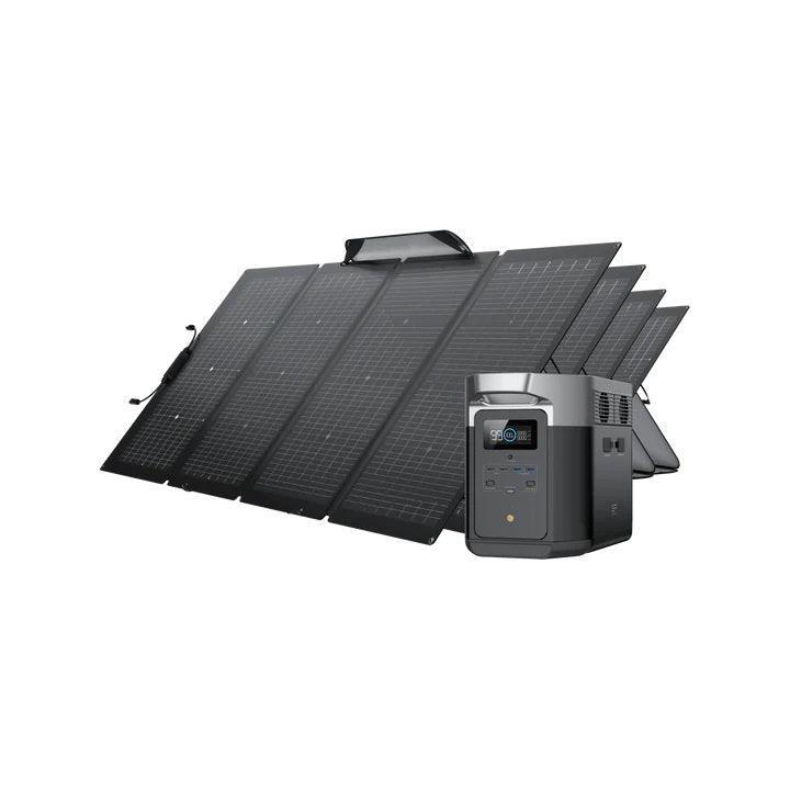 EcoFlow Solar Generator DELTA Max 2000 with 220W Portable Solar Panel - Benebomo