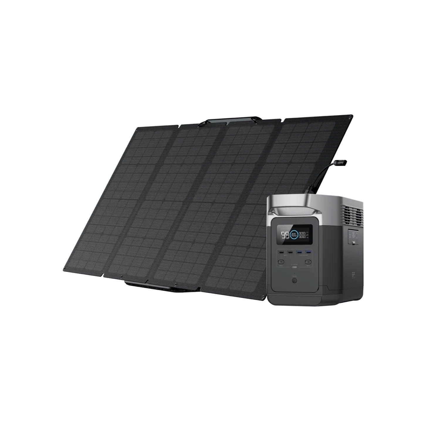 EcoFlow Solar Generator DELTA with 160W Portable Solar Panel - Benebomo