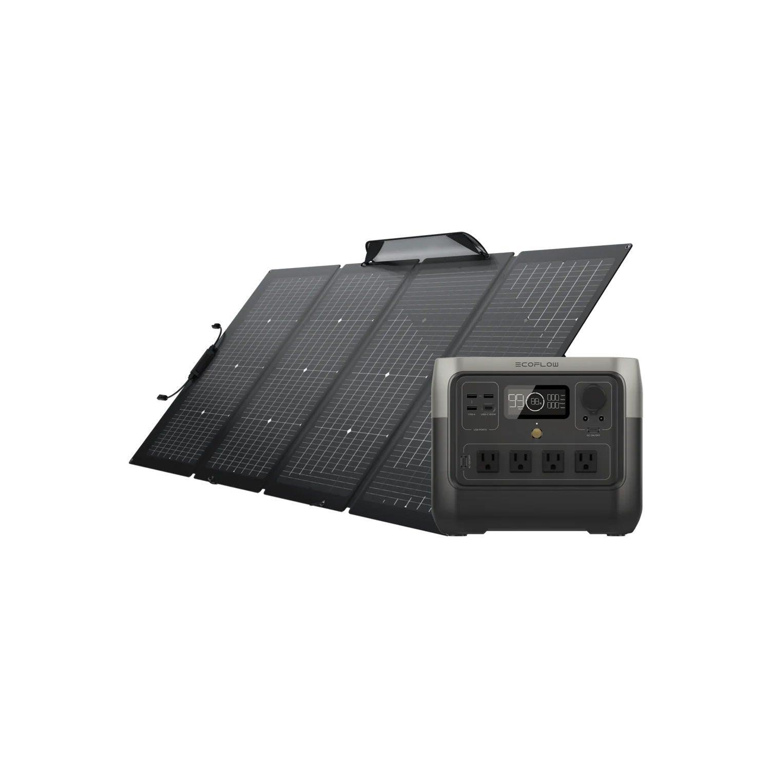 EcoFlow Solar Generator RIVER 2 Pro with 220W Portable Solar Panel - Benebomo