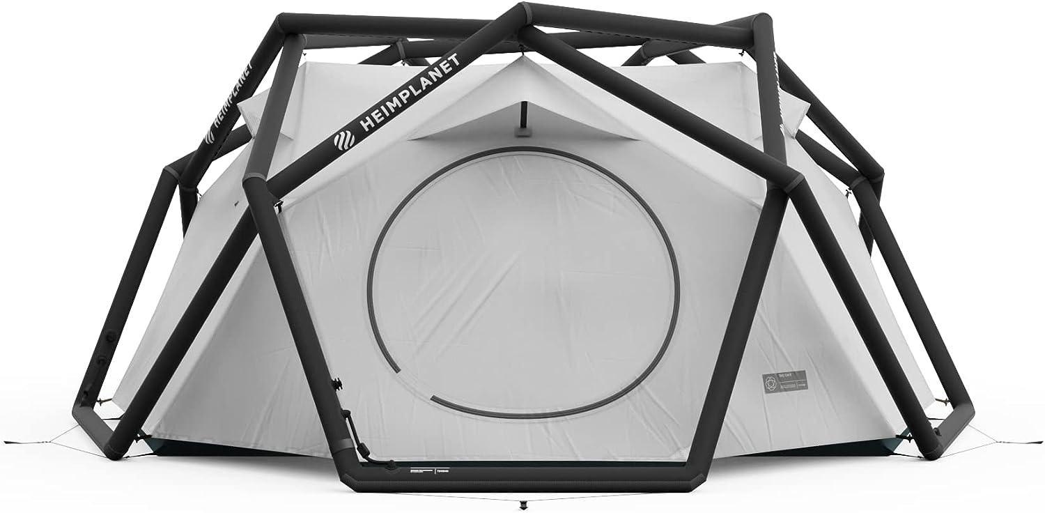 HEIMPLANET Geodesic Tent for 2 - 3 People White Inflatable Camping Tent - Benebomo