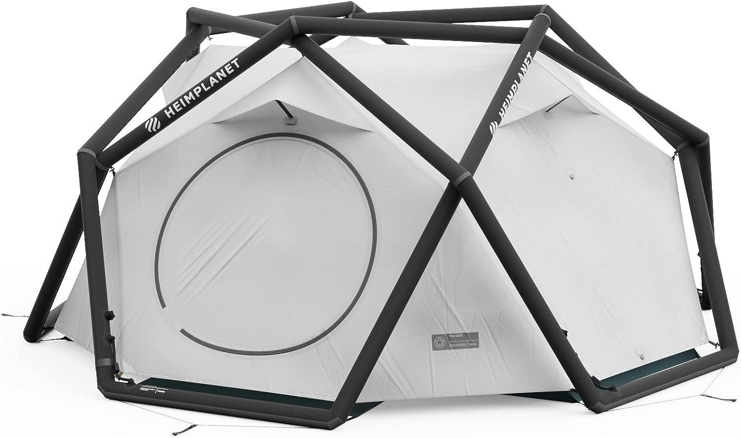 HEIMPLANET Geodesic Tent for 2 - 3 People White Inflatable Camping Tent - Benebomo