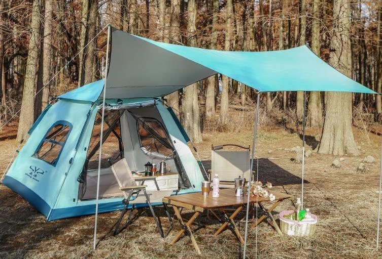 Instant Cabin Tent for 3 to 5 People Waterproof Oxford Canopy Tent - Benebomo