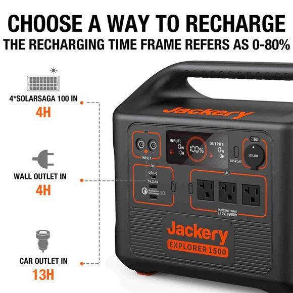 Jackery Explorer 1500 Portable Power Station 1534Wh - Benebomo