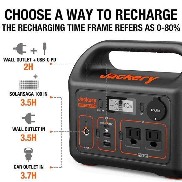 Jackery Explorer 300 Portable Power Station 293Wh - Benebomo