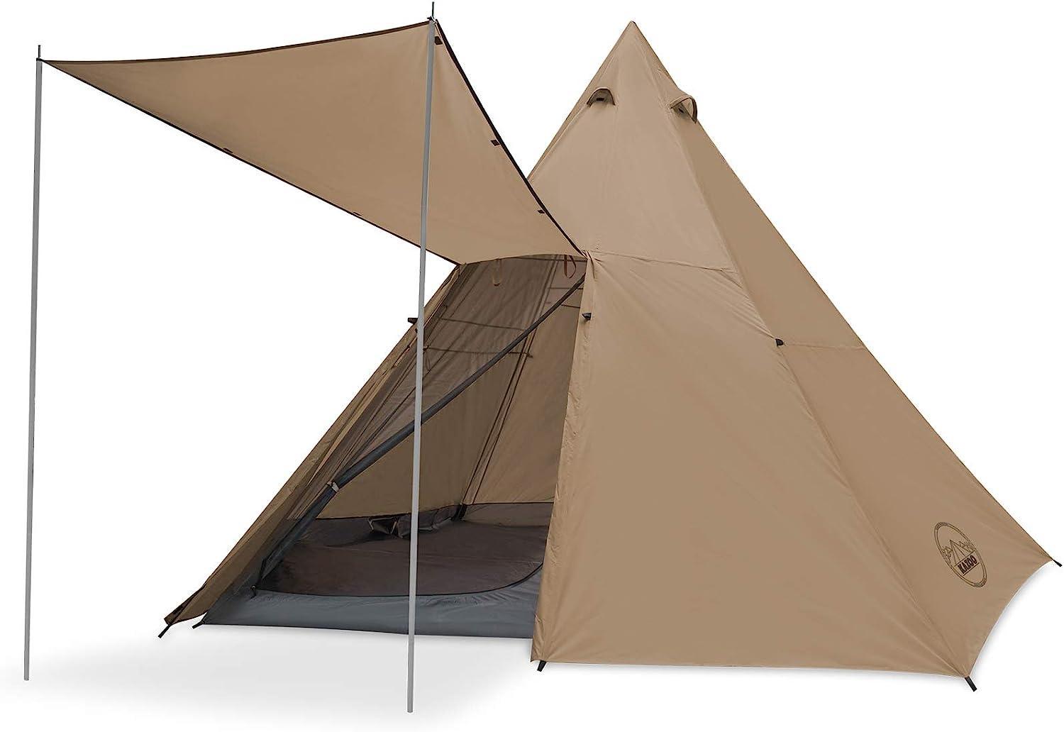 KAZOO Large Pyramid Tent for 8 Person Waterproof Teepee Tent - Benebomo