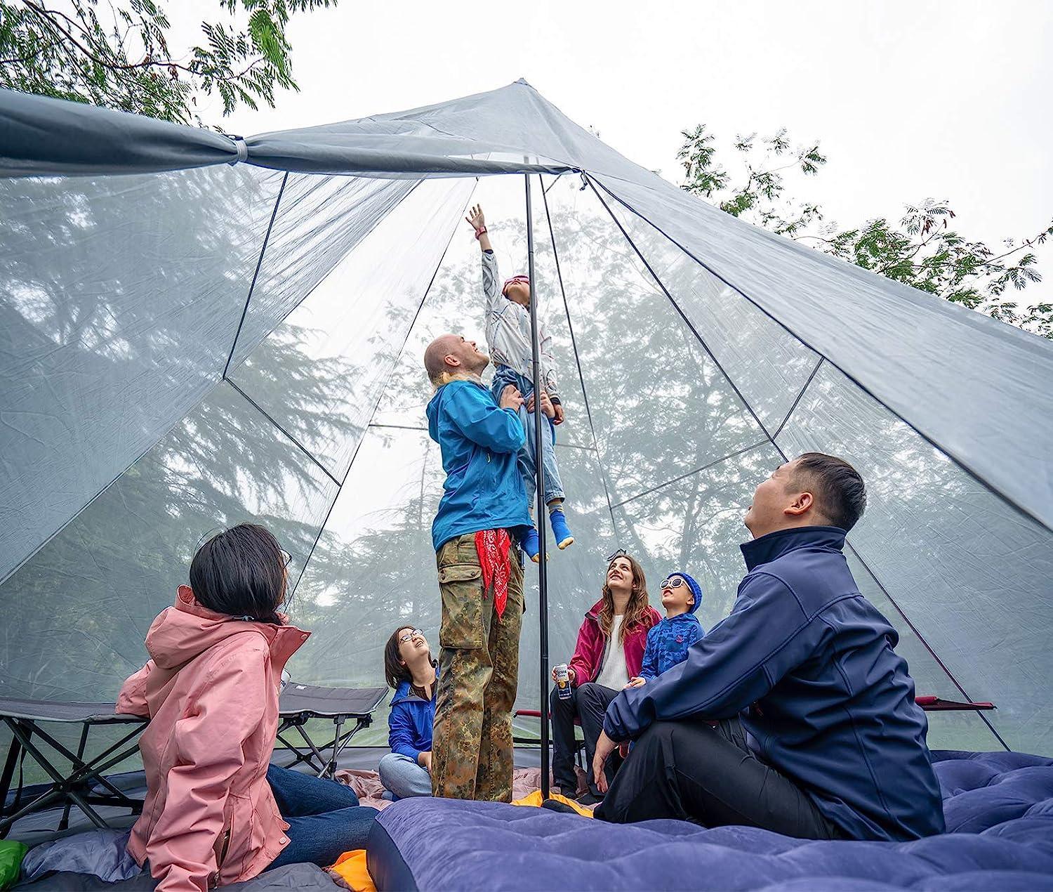 KAZOO Large Pyramid Tent for 8 Person Waterproof Teepee Tent - Benebomo