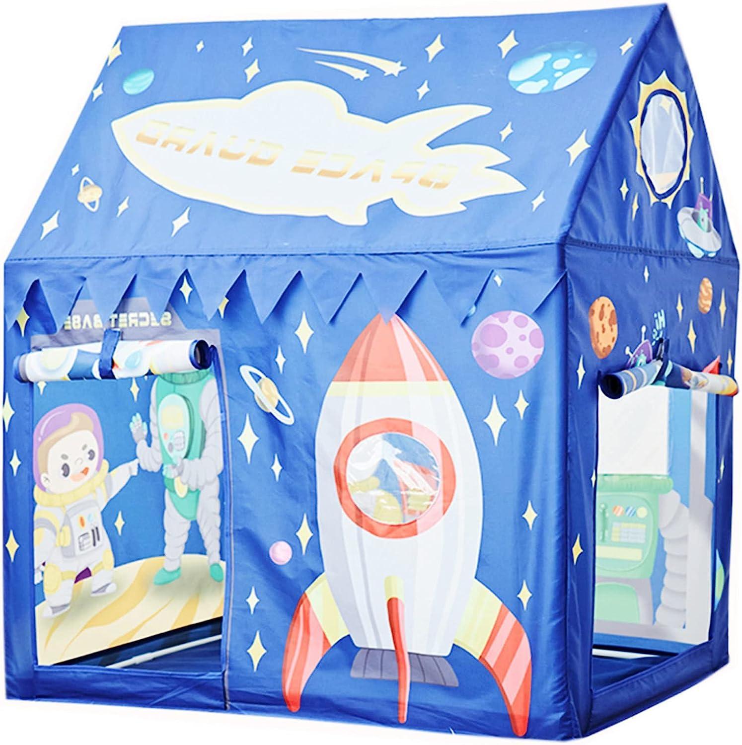 Kid's Blue Wendy House Aerospace Play Tent - Benebomo