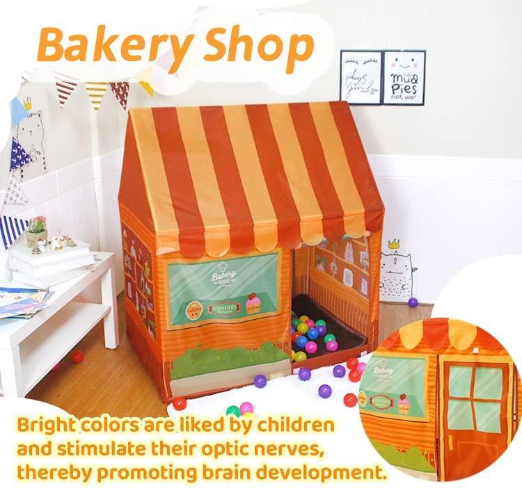 Kid's Orange Wendy House Tent Bakery Play Tent - Benebomo