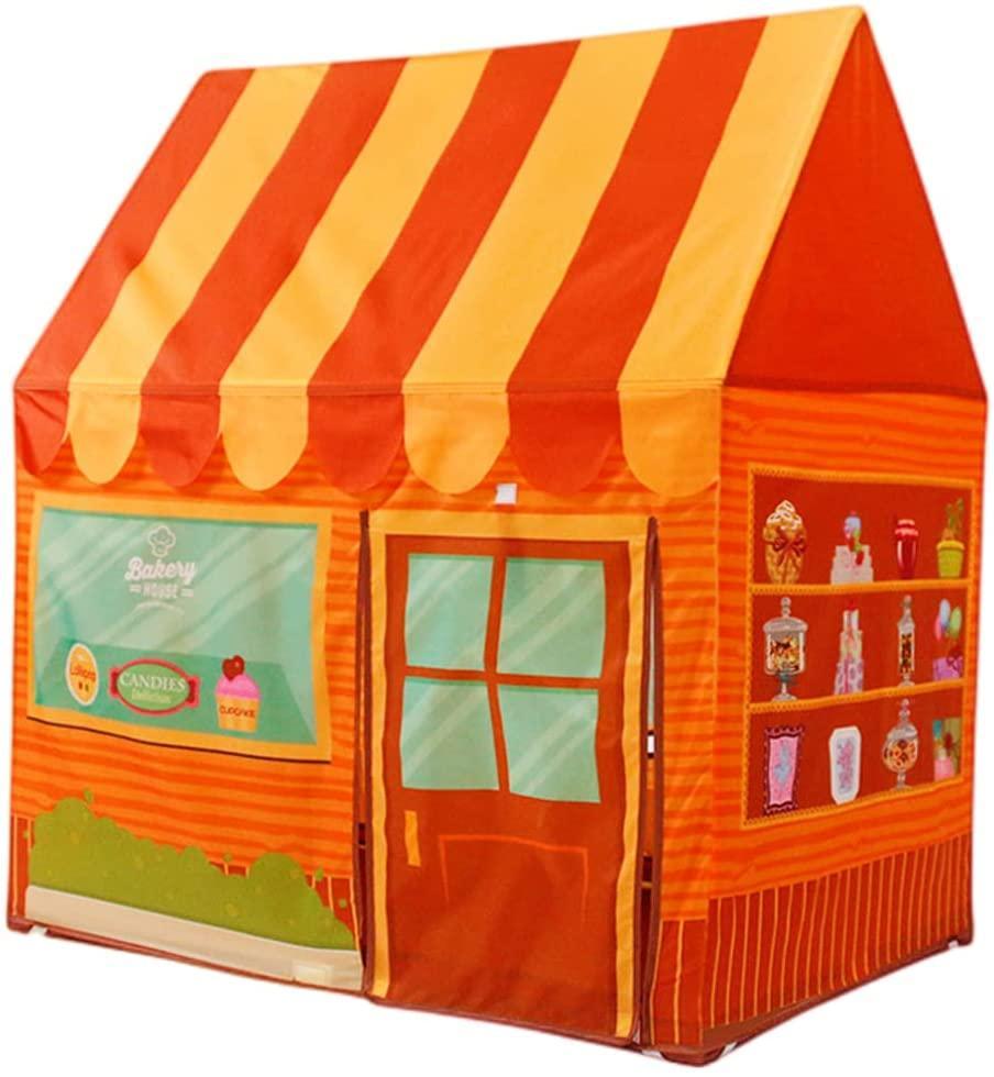 Kid's Orange Wendy House Tent Bakery Play Tent - Benebomo