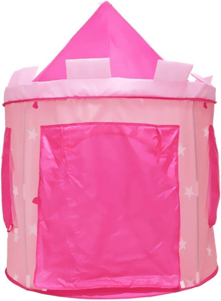 Kid's Pink Princess Castle Tent with Mesh Window - Benebomo