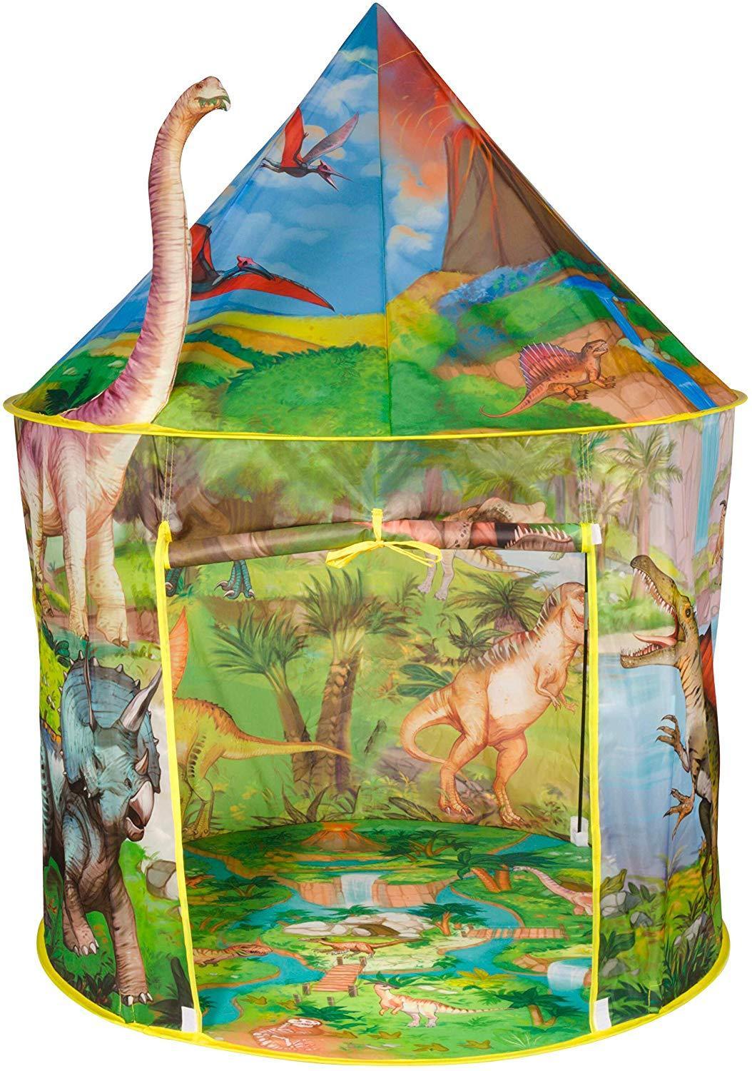 Kid's Yurt Tent Polyester 3D Dinosaur Play Tent - Benebomo