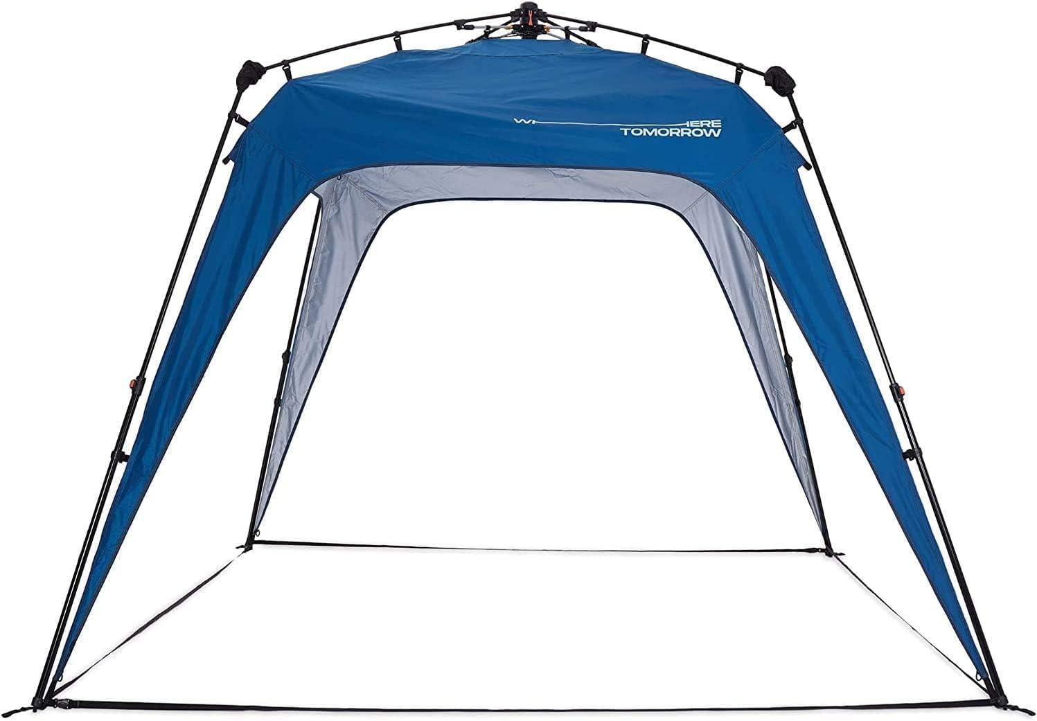 Lumaland Gazebo Tent for 4 - 6 People Blue Polyester Gazebo Waterproof - Benebomo