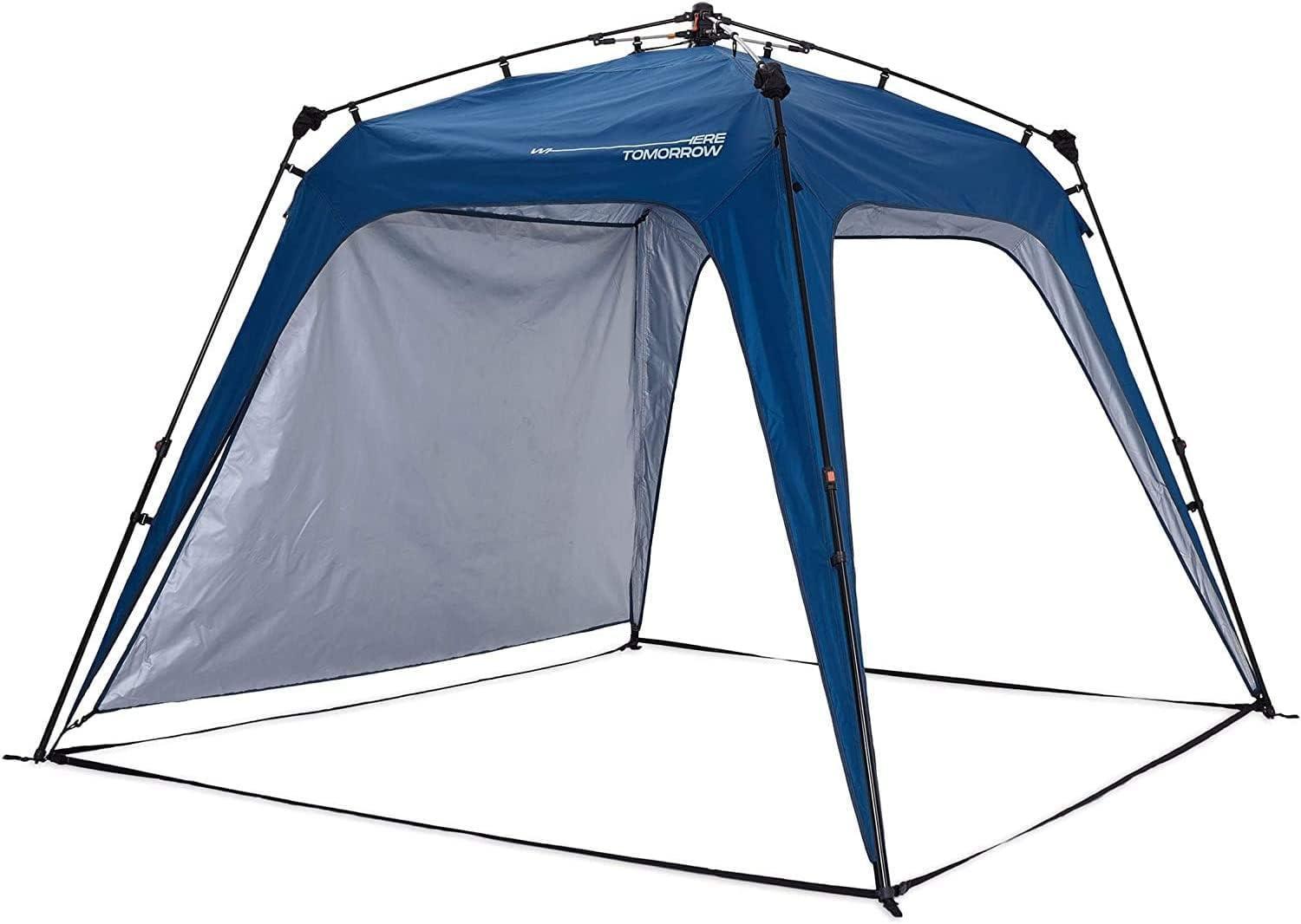 Lumaland Gazebo Tent for 4 - 6 People Blue Polyester Gazebo Waterproof - Benebomo