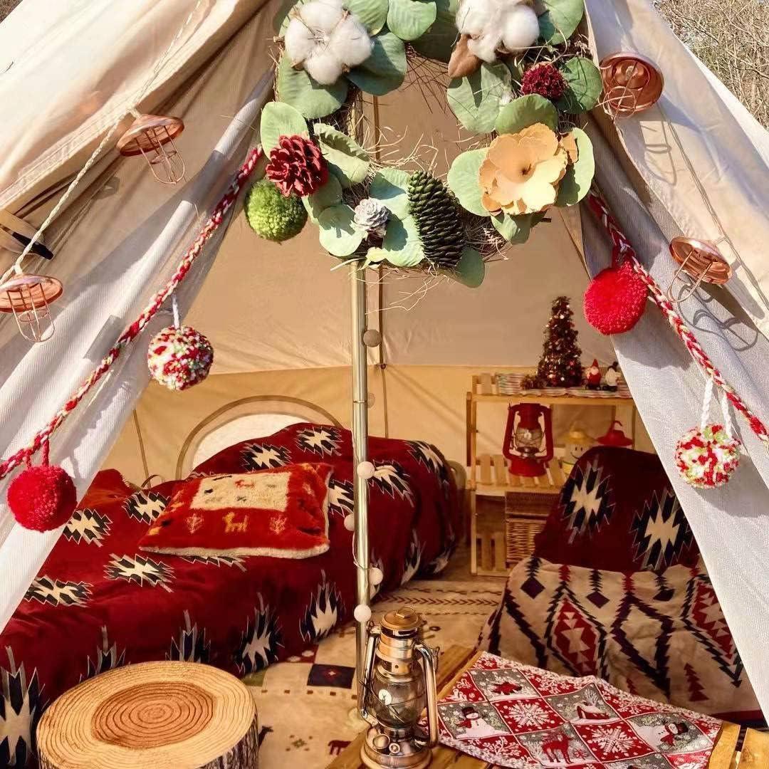 MC Bell Tent Yurt 4 Season Canvas Tent for Glamping 3 People Tent - Benebomo