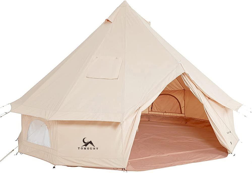 MC Bell Tent Yurt 4 Season Canvas Tent for Glamping 3 People Tent - Benebomo