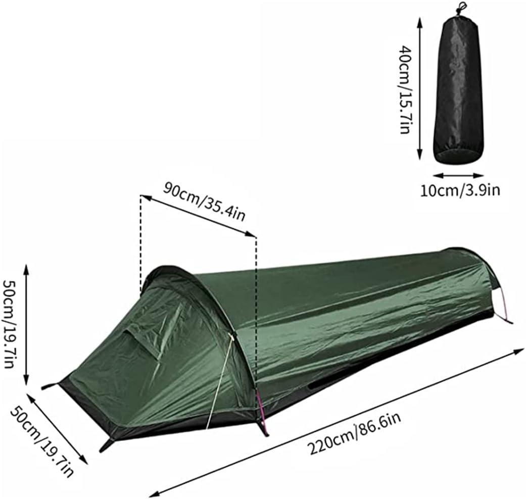 MYOYAY Bivy Tent for 1 Person Green Polyester Ultralight Waterproof - Benebomo