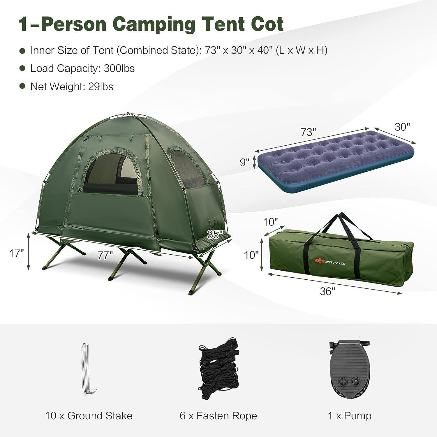 Nightcore Tent Cot for 1 Person Folding Tent Cot Waterproof Pop Up Tent - Benebomo