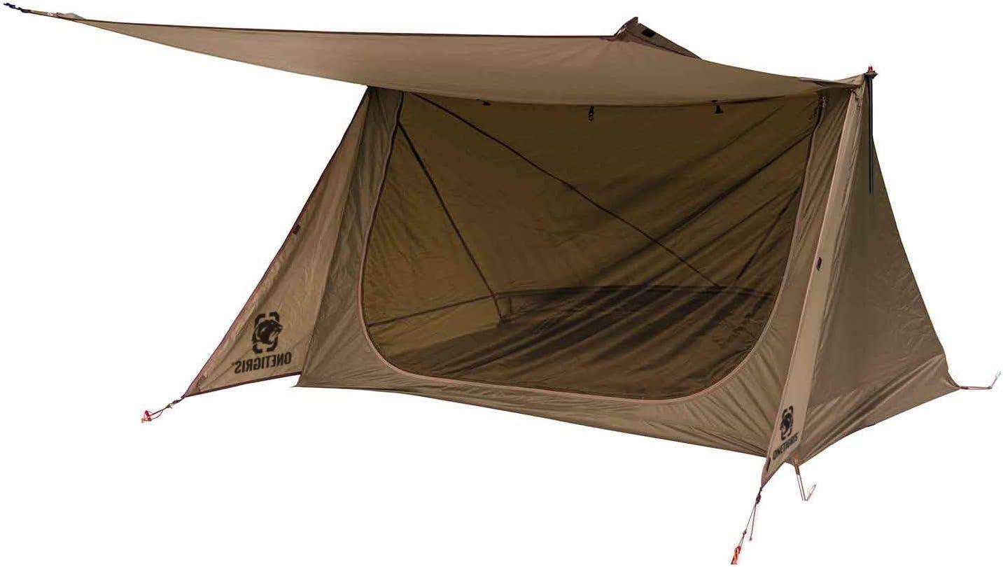 OneTigris Ridge Tent for 2 People Brown Nylon Ripstop Backpacking Tent - Benebomo