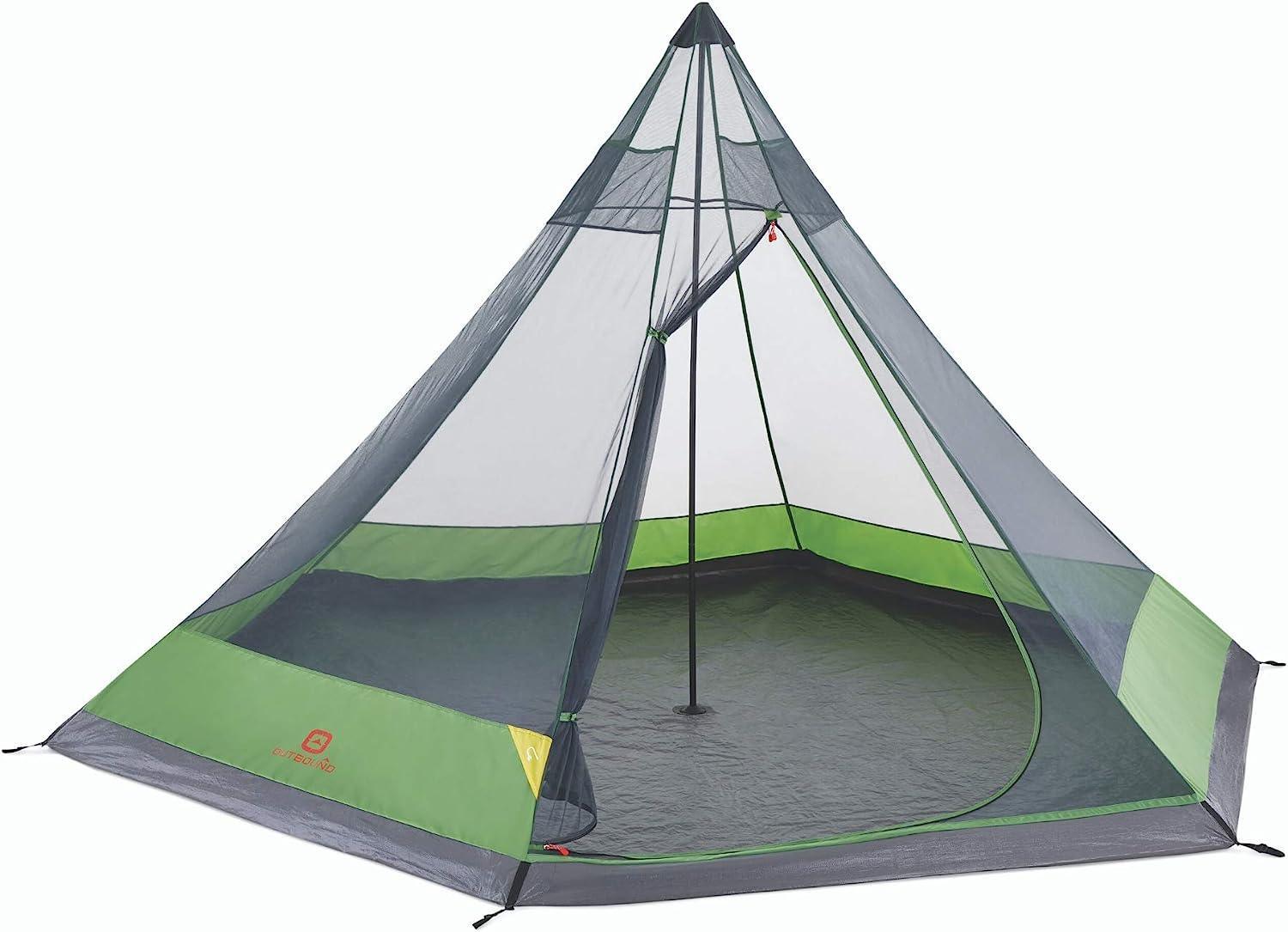 Outbound Pyramid Tent for 6 Person 2 Season Teepee Tent - Benebomo