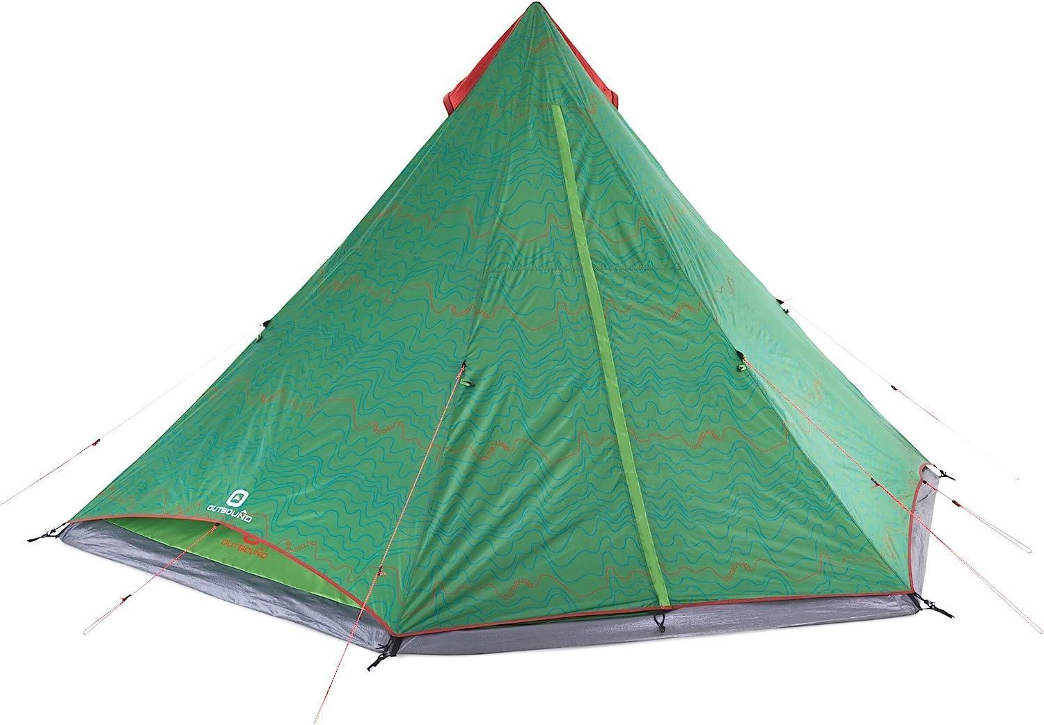 Outbound Pyramid Tent for 6 Person 2 Season Teepee Tent - Benebomo