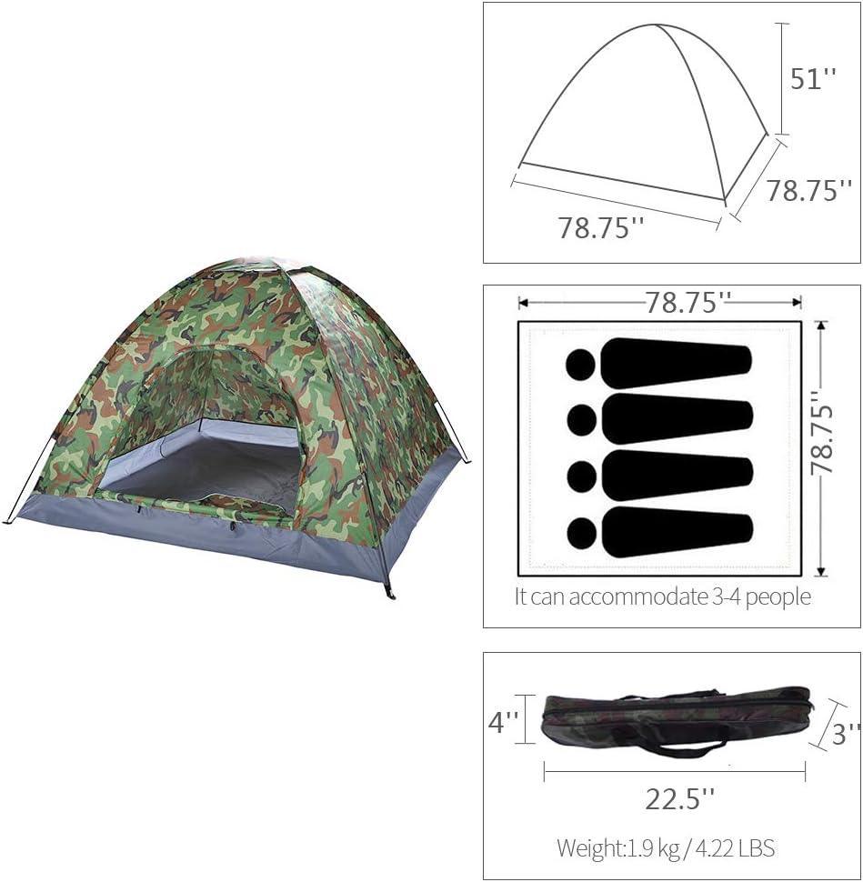 Outvita Dome Tent for 4 People Waterproof Camping Tent - Benebomo