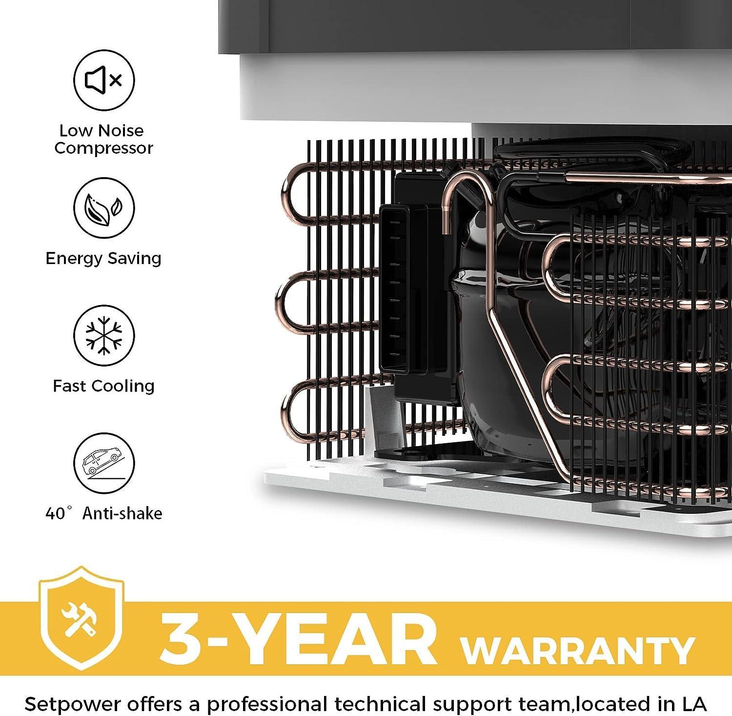 Setpower Dual Zone Portable Freezer Solar Cooler on Wheel - Benebomo