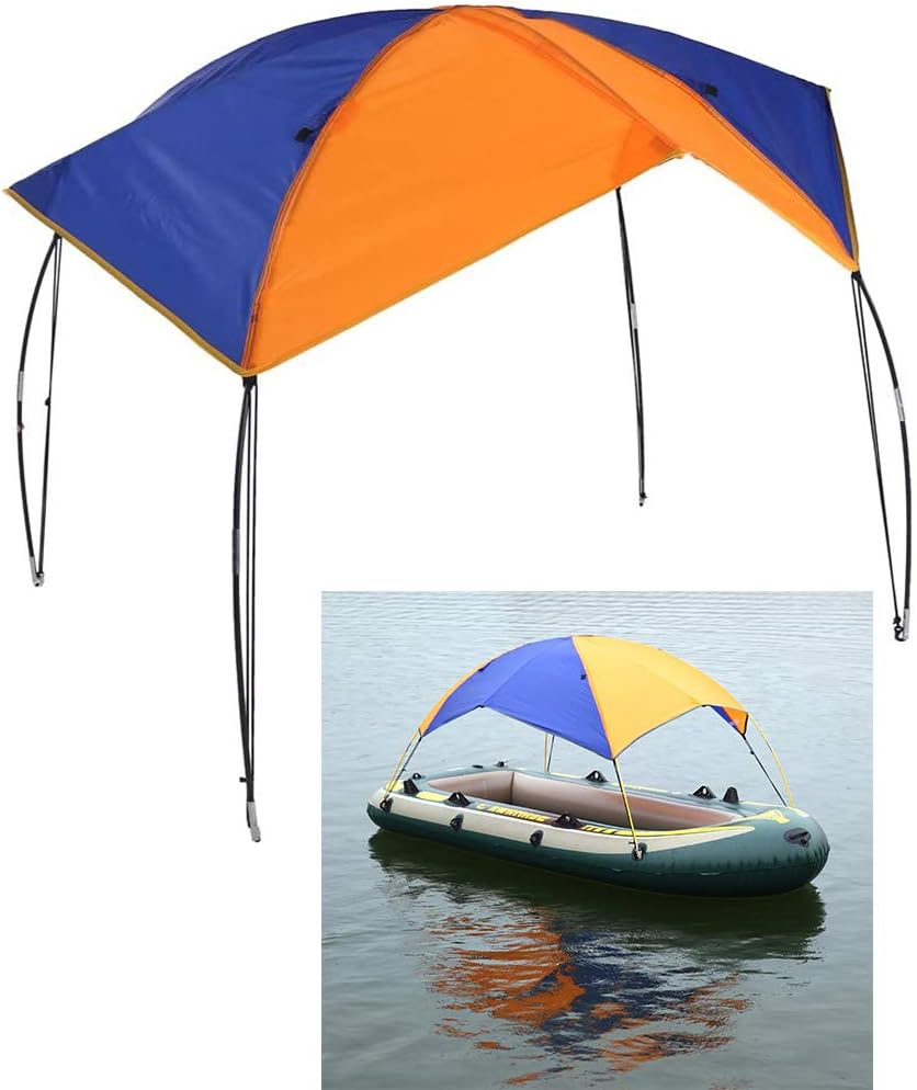 Boat Sun Shade for 4 to 5 Persons Waterproof Orange